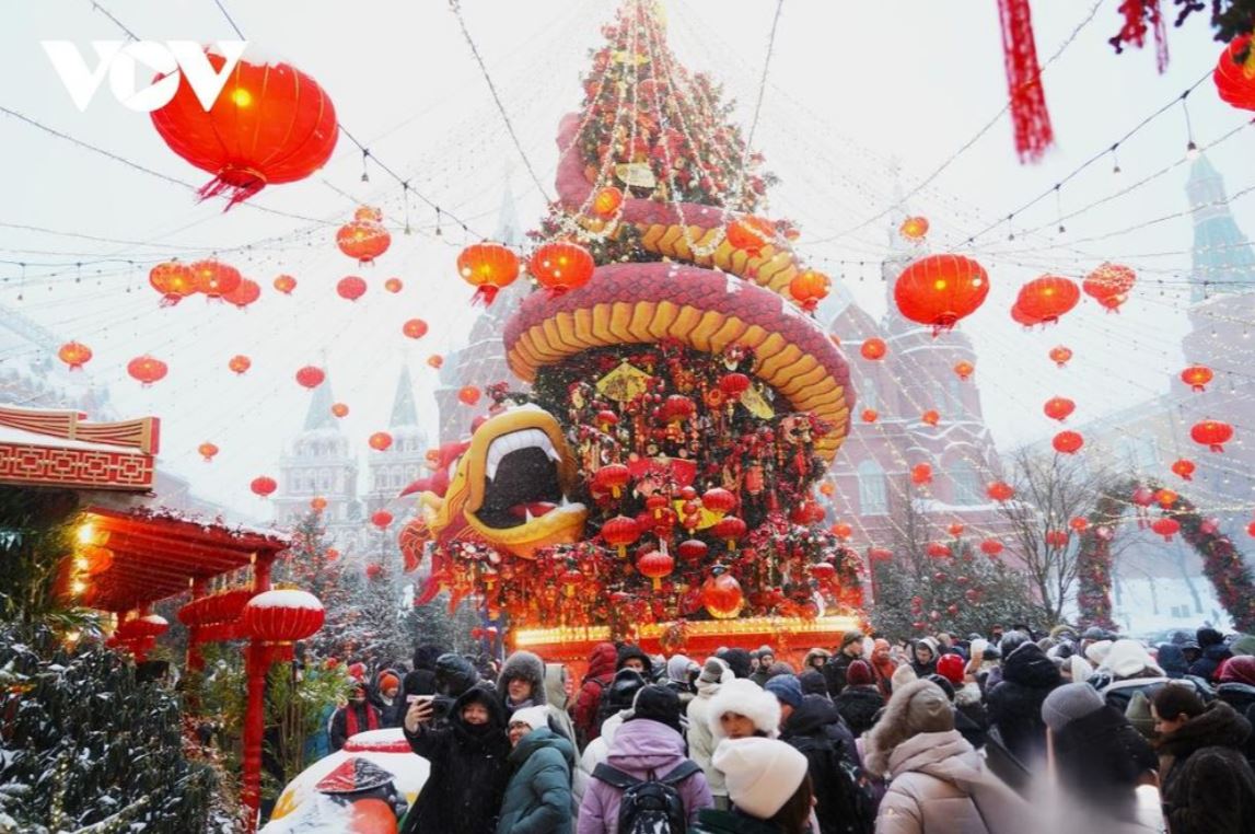 Không khí Tết rộn ràng giữa lòng nước Nga