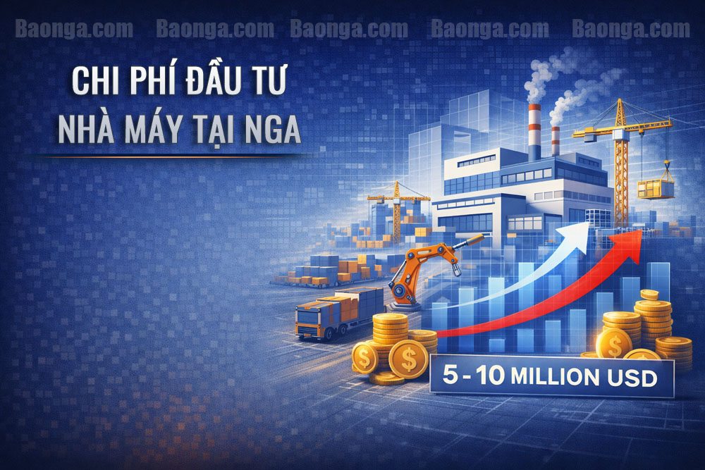 Bài 12: Chi phí đầu tư nhà máy tại Nga: với 5–10 triệu USD có thể triển khai mô hình sản xuất nào? (Phân tích thị trường cập nhật đến năm 2026)