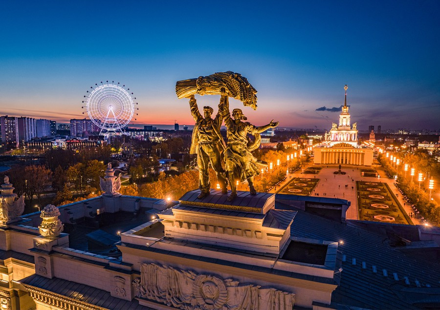 Choáng ngợp thủ đô Moscow nhìn từ trên cao