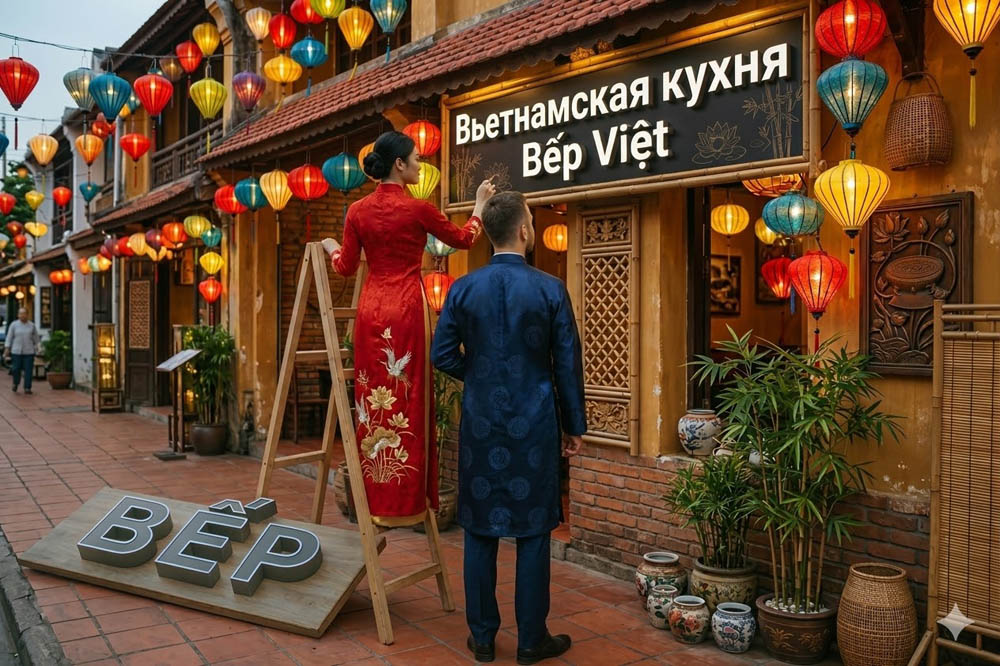 Luật mới từ 01.03.2026: Biển hiệu, quảng cáo, menu tại nga phải có tiếng nga