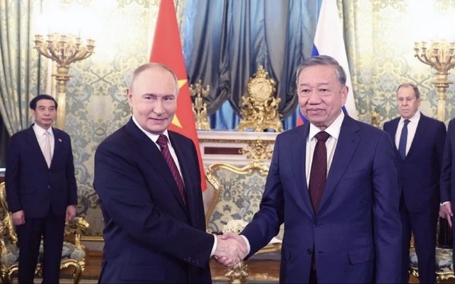 Tổng Bí thư Tô Lâm hội đàm hẹp với Tổng thống Nga Vladimir Putin
