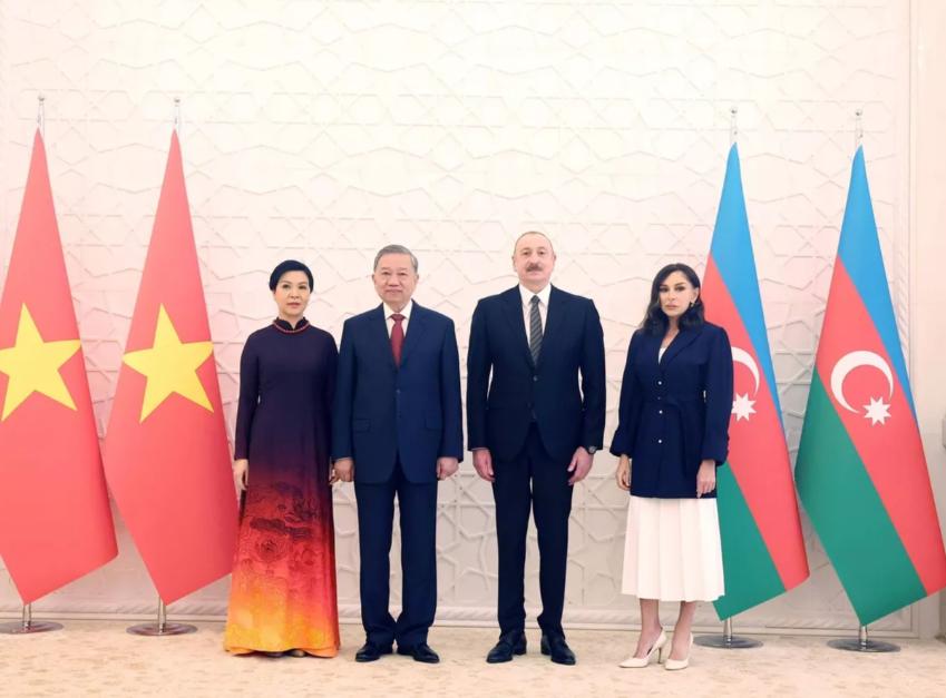 Trọng thể lễ đón Tổng Bí thư Tô Lâm và Phu nhân tại Azerbaijan