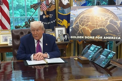 Ông Trump công bố triển khai dự án phòng thủ tên lửa Vòm Vàng