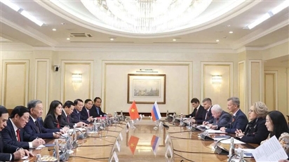 Tổng Bí thư Tô Lâm hội kiến Chủ tịch Hội đồng Liên bang Valentina Matviyenko