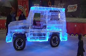 Kinh ngạc cách người Nga biến băng tuyết thành xe hơi