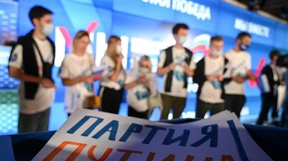 Đảng Nước Nga Thống nhất đang tạm dẫn đầu trong cuộc bầu cử vào Duma Quốc gia
