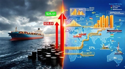 Dòng chảy dầu thô Nga dịch chuyển sang phía Đông