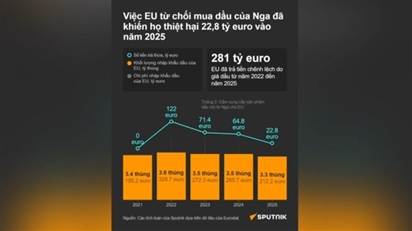 Trở nên nghèo hơn: Việc EU từ chối mua dầu của Nga đã gây thiệt hại bao nhiêu vào năm 2025?