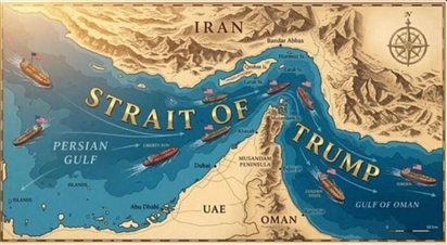 Tổng thống Trump đăng bài, đổi tên eo biển Hormuz thành 'eo biển Trump'