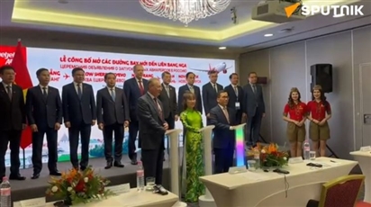Trong buổi lễ, đã công bố về việc mở các chuyến bay mới giữa Việt Nam và Nga