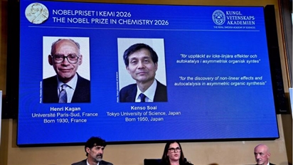 Đã công bố những người đoạt giải Nobel Hóa học