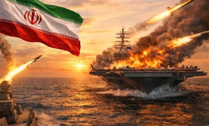 Iran nã tên lửa vào tàu sân bay, tàu khu trục Mỹ