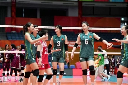 ASIAD 20: Tuyển bóng chuyền nữ Việt Nam thắng áp đảo Qatar ngày ra quân