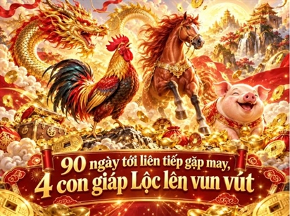 90 ngày tới liên tiếp gặp may, 4 con giáp Lộc lên vun vút