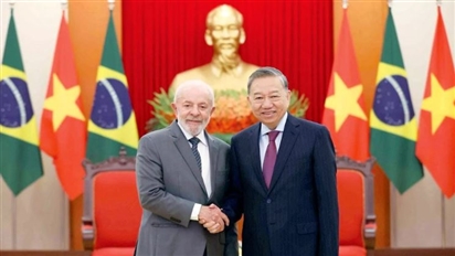 Tổng Bí thư Tô Lâm chúc mừng người bạn lâu năm của Việt Nam tái đắc cử Tổng thống Brazil