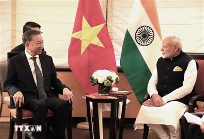 Quan hệ Đối tác Chiến lược Toàn diện Việt Nam-Ấn Độ có bước phát triển mạnh mẽ