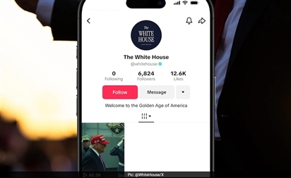 Nhà Trắng có tài khoản tiktok chính thức