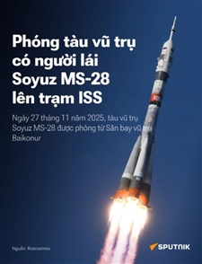 Phóng tàu vũ trụ có người lái Soyuz MS-28 lên Trạm Vũ trụ Quốc tế