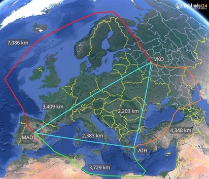 Bị EU cấm bay, Nga phải thực hiện chuyến bay dài 15.000km