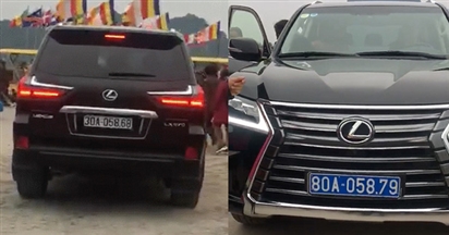 'Tài tình' xe sang Lexus LX570 mang hai biển xanh và biển trắng xuất hiện tại tỉnh Hà Nam