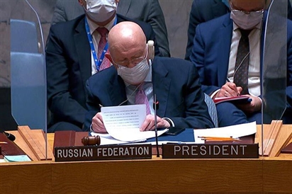 Nga chặn nghị quyết của Hội đồng Bảo an LHQ về chiến sự Ukraina