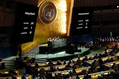 Đại hội đồng Liên hợp quốc bỏ phiếu nghị quyết kêu gọi Nga rút quân khỏi Ukraine