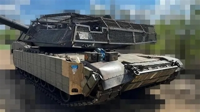 Xe tăng M1 Abrams xuất hiện với diện mạo lạ ở Ukraine