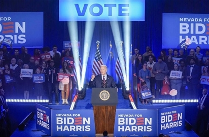 Bầu cử Mỹ: Tổng thống Biden chiến thắng trong cuộc bầu cử sơ bộ tại bang Nevada