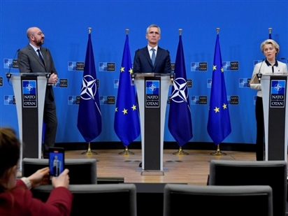 NATO, EU tuyên bố hỗ trợ nhiều hơn để Ukraine đối phó Nga