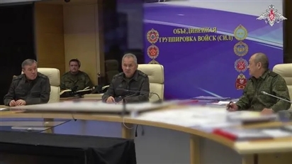 Video ông Shoigu nghe báo cáo về hiệu quả các hoạt động của quân đội Nga