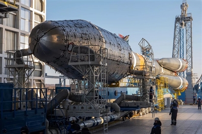 Roscosmos: Tên lửa đẩy ''Soyuz'' được đưa vào vị trí sẵn sàng tại sân bay vũ trụ Vostochny