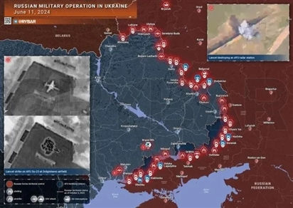 6 kho đạn, 3 trạm tác chiến điện tử bị hỏa thiêu, Su-27 và Su-25 bị tiêu diệt