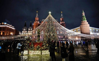 Moscow, Nga lung linh chào đón năm mới 2022