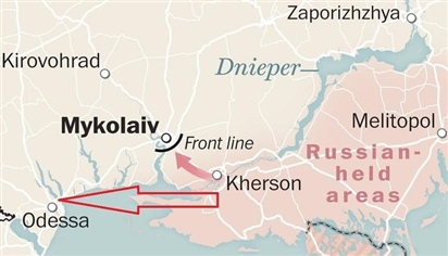 Vì sao Nga không định tới Odessa để chặn đường Ukraine tiến ra Biển Đen?
