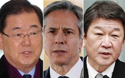 Ngoại trưởng Mỹ-Nhật-Hàn họp về Triều Tiên, hạ viện Mỹ thắt chặt trừng phạt Nga