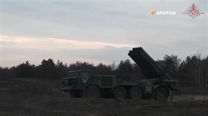 Video pháo phản lực ''Cuồng phong'' Nga khai hỏa, các mục tiêu Ukraine nổ tung