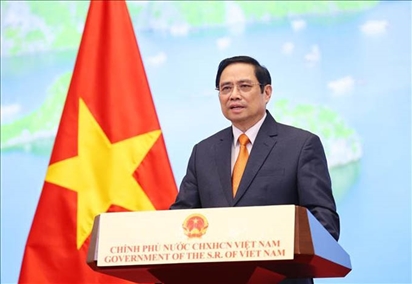 Thủ tướng Phạm Minh Chính: Việt Nam sẵn sàng cùng Trung Quốc và các nước thúc đẩy quan hệ thương mại dịch vụ nói chung và kinh tế số nói riêng