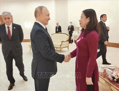 Phó Chủ tịch nước Võ Thị Ánh Xuân gặp Tổng thống Nga Vladimir Putin