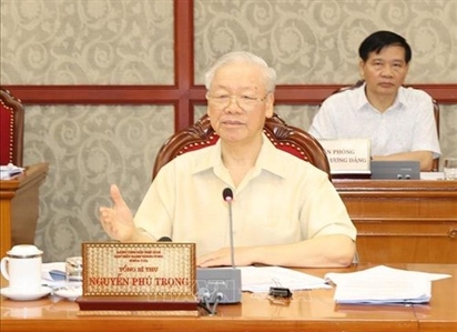 Tổng Bí thư chủ trì họp Ban Bí thư, thi hành kỷ luật nhiều cán bộ