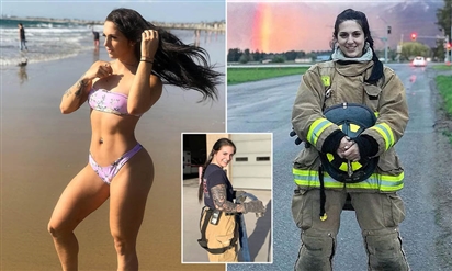 Nữ lính cứu hỏa có thân hình cơ bắp nổi tiếng trên mạng