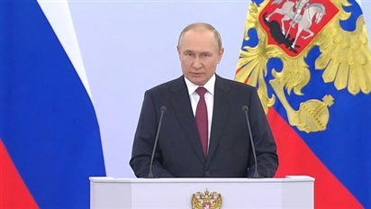 Tổng thống Putin ký luật tiếp nhận 4 khu vực ly khai Ukraine vào Nga
