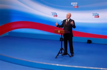 Ông Putin giành chiến thắng áp đảo trong cuộc bầu cử tổng thống Nga
