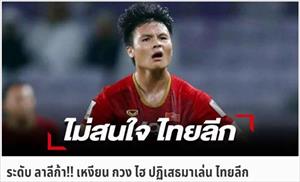 Báo Thái Lan: 'Quang Hải từ chối sang Thai League thi đấu'