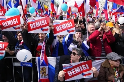 Hàng trăm người biểu tình ở Praha phản đối giao tranh ở Ukraine