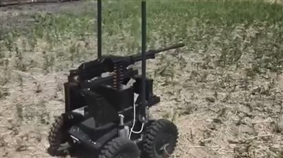 Lính Nga phối hợp diễn tập bắn đạn thật cùng súng robot