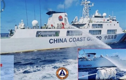 Philippines triệu tập đại sứ Trung Quốc sau vụ tấn công vòi rồng trên Biển Đông
