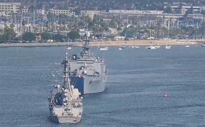 Hai tàu chiến Mỹ suýt đâm vào nhau ở Vịnh San Diego