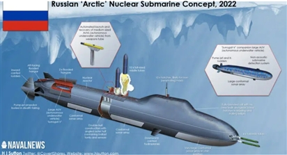 Nga hé lộ tàu ngầm tàng hình mang tên lửa đạn đạo tối tân mới