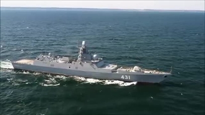 Nga phô diễn sức mạnh của tàu chiến tàng hình Đô đốc Kasatonov