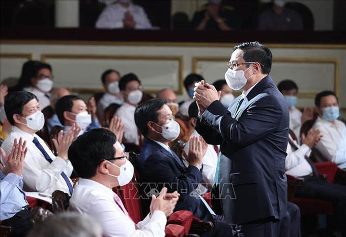 Thủ tướng Chính phủ Phạm Minh Chính dự Lễ ra mắt Quỹ vaccine phòng COVID-19